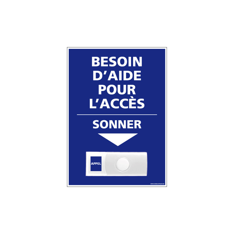 Panneau de signalisation APPEL RAMPE D'ACCES + Sonnette intégrée (G1110) Panneau de signalisation APPEL RAMPE D'ACCES + Sonnette intégrée (G1110)