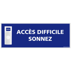 Panneau de signalisation APPEL RAMPE D'ACCES + Sonnette intégrée (G1111)
