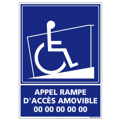 Panneau de Signalisation APPEL RAMPE D'ACCES AMOVIBLE (G1116)