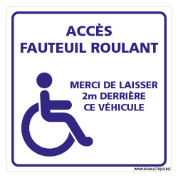 PANNEAU ACCES FAUTEUIL ROULANT (G1488)