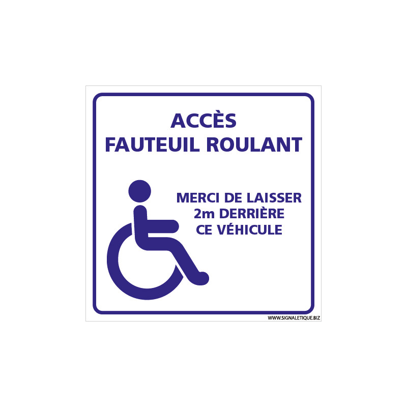 PANNEAU ACCES FAUTEUIL ROULANT (G1488)