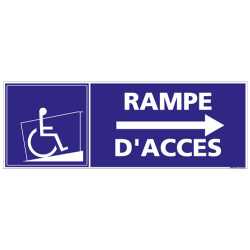 PANNEAU RAMPE D'ACCES FLECHE A DROITE (I0183)