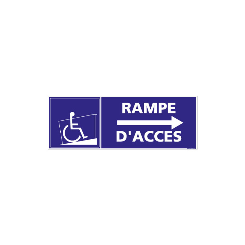 PANNEAU RAMPE D'ACCES FLECHE A DROITE (I0183)