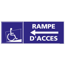 PANNEAU RAMPE D'ACCES FLECHE A GAUCHE (I0186)