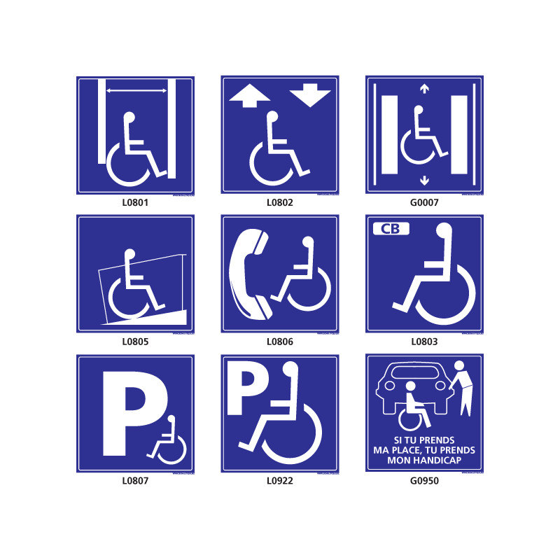 Panneau de Signalisation POUR HANDICAPE