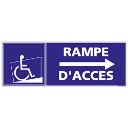 Panneau de signalisation RAMPE D'ACCES FLECHE A DROITE (L0822)