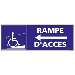 Panneau de signalisation RAMPE D'ACCES FLECHE A GAUCHE (L0825)