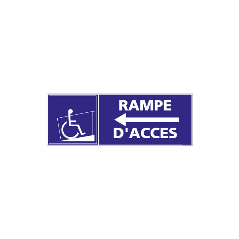 Panneau de signalisation RAMPE D'ACCES FLECHE A GAUCHE (L0825)