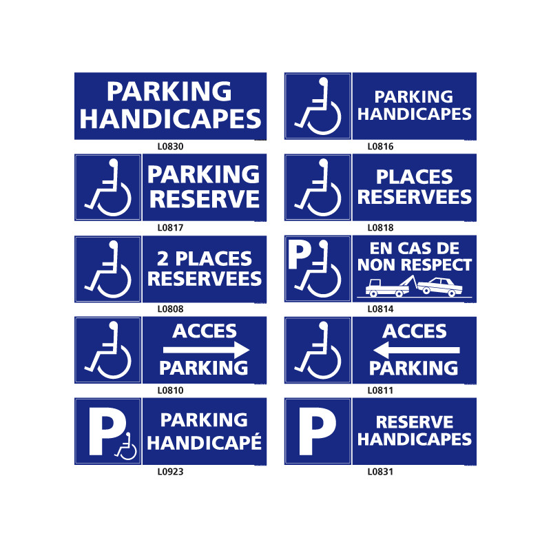 Panneau PARKING HANDICAPES