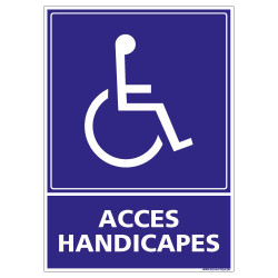 PANNEAU ACCES HANDICAPES (L0838)