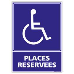 PANNEAU PLACES RESERVEES HANDICAPE (L0847)