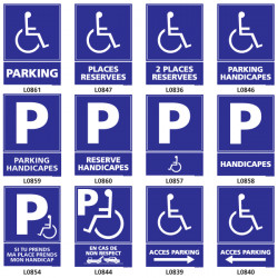 Panneau PARKING HANDICAPES