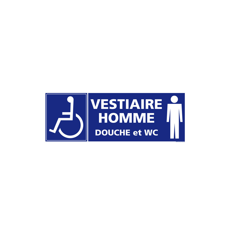 Panneau de signalisation VESTIAIRE HOMME HANDICAPES (L0908)