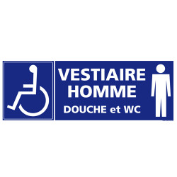 Panneau de signalisation VESTIAIRE HOMME HANDICAPES (L0908)