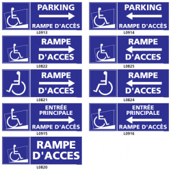 Panneau RAMPE D'ACCES HANDICAPE