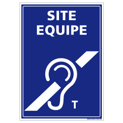 PANNEAU SITE EQUIPE DEFICIENCE AUDITIVE BOUCLE AUTOMATIQUE (L0935)