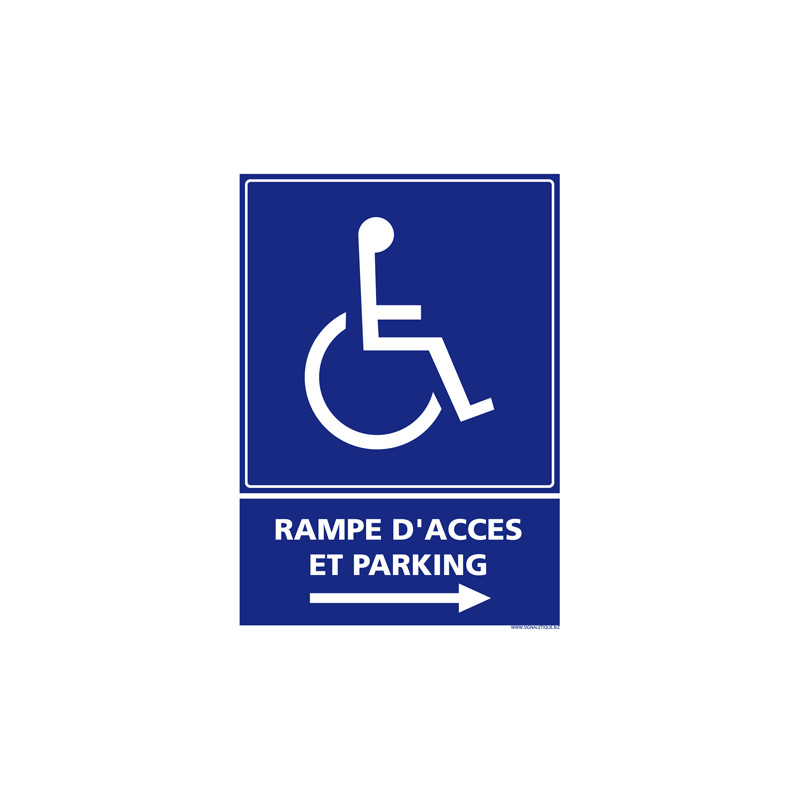 Panneau de signalisation RAMPE D'ACCES DROITE (L0936)