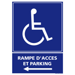Panneau de signalisation RAMPE D'ACCES GAUCHE (L0937)
