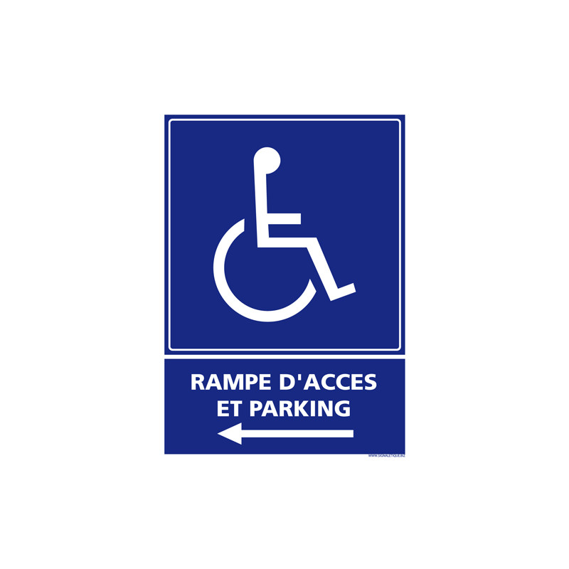 Panneau de signalisation RAMPE D'ACCES GAUCHE (L0937)