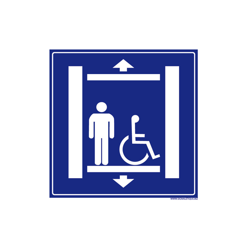 Panneau de signalisation ASCENSEUR HANDICAPES (L0939)