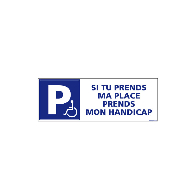 Panneau de signalisation PARKING HANDICAPES (L0943)