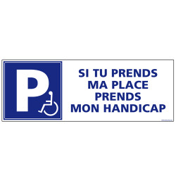 Panneau de signalisation PARKING HANDICAPES (L0943)