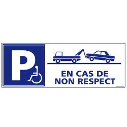 Panneau de signalisation PARKING HANDICAPES (L0945)