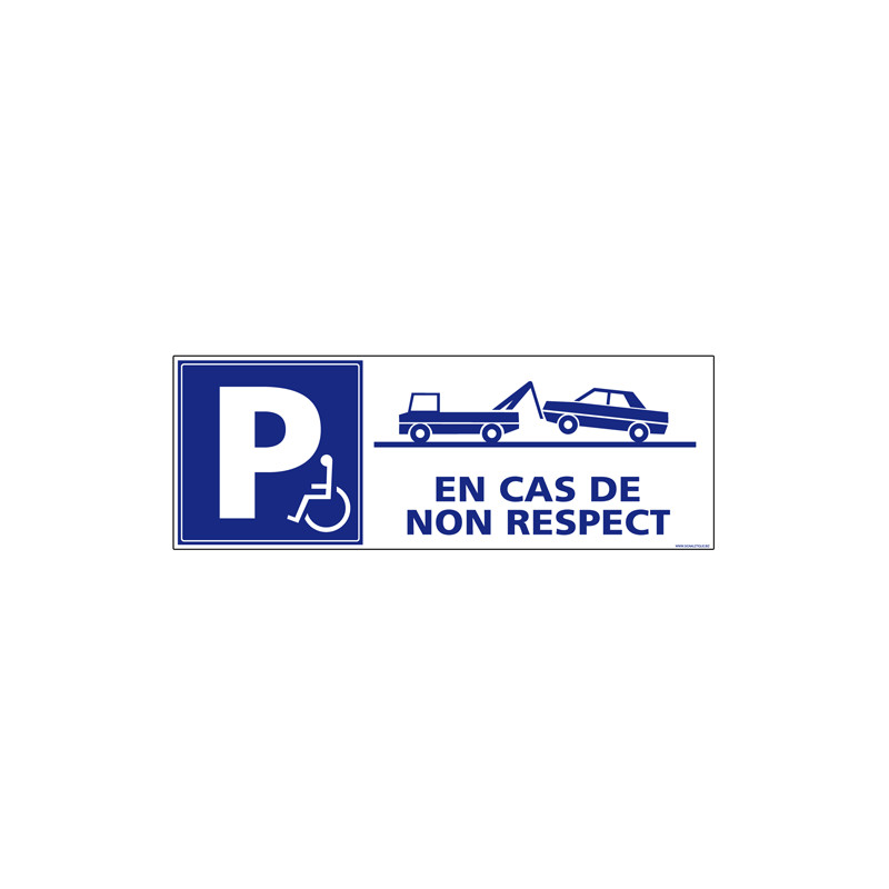 Panneau de signalisation PARKING HANDICAPES (L0945)