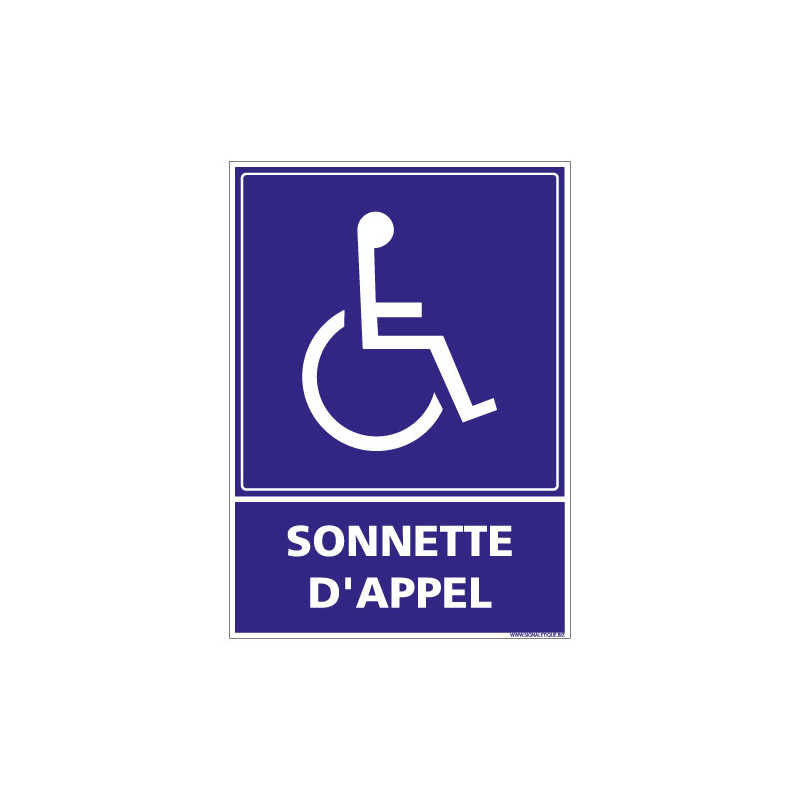 Panneau Sonnette d'appel Rampe d'accès (L0950)