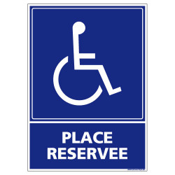 PANNEAU PLACE RESERVEE AUX PERSONNES HANDICAPEES (L0953)