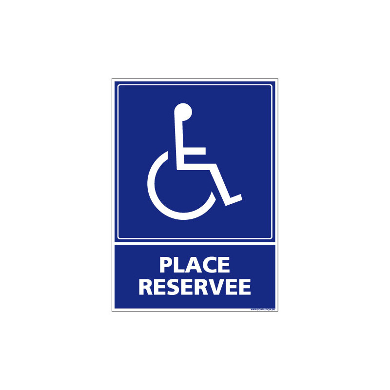 PANNEAU PLACE RESERVEE AUX PERSONNES HANDICAPEES (L0953)