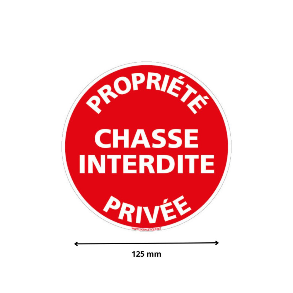 Schild 'Privatgrund – Jagd Verboten' | Größe 330 Mm | Aus PVC Oder Aluminium | Hergestellt In Frankreich