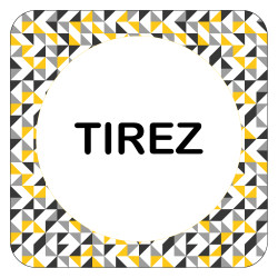 PLAQUE DE PORTE DESIGN SPHERE TIREZ - 125X125 mm - MILKY