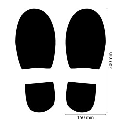 SIGNALISATION SOL ANTIDERAPANT - LOT DE 4 TRACES DE PAS DE COULEURS (O0035)