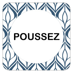 PLAQUE DE PORTE DESIGN SPHERE POUSSEZ - 125X125 mm - SHELL