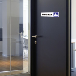 Plaque de porte bureaux plexi