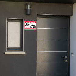 Panneau Alarme sur porte pour dissuader les cambrioleurs