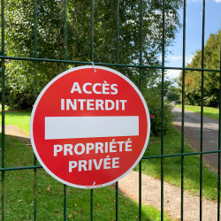 Accès interdit propriété privée panneau made in france