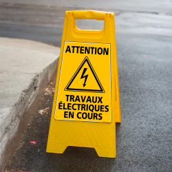 attention travaux électriques en cours