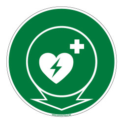 PANNEAU EMPLACEMENT DEFIBRILLATEUR CARDIAQUE (B0266)