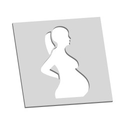 Pochoir femme enceinte