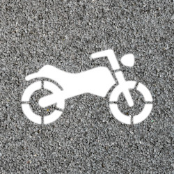 mise en ambiance marquage au sol moto