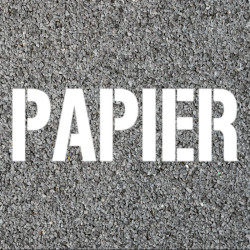 Pochoir papier mise en ambiance