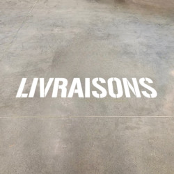 Pochoir livraisons mise en ambiance