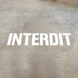 mise en ambiance pochoir interdit