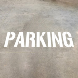 pochoir parking mise en ambiance