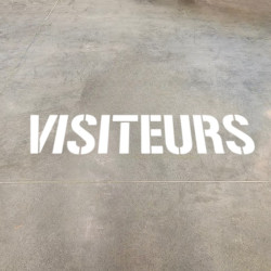 pochoir visiteurs mise en ambiance