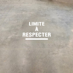 Pochoir limite à respecter mise en ambiance