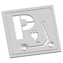 Pochoir marquage au sol trottinettes électriques
