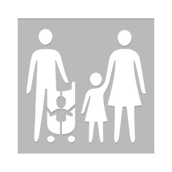 Pochoir place famille